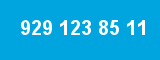 929 123 85 11 929 123 85 11